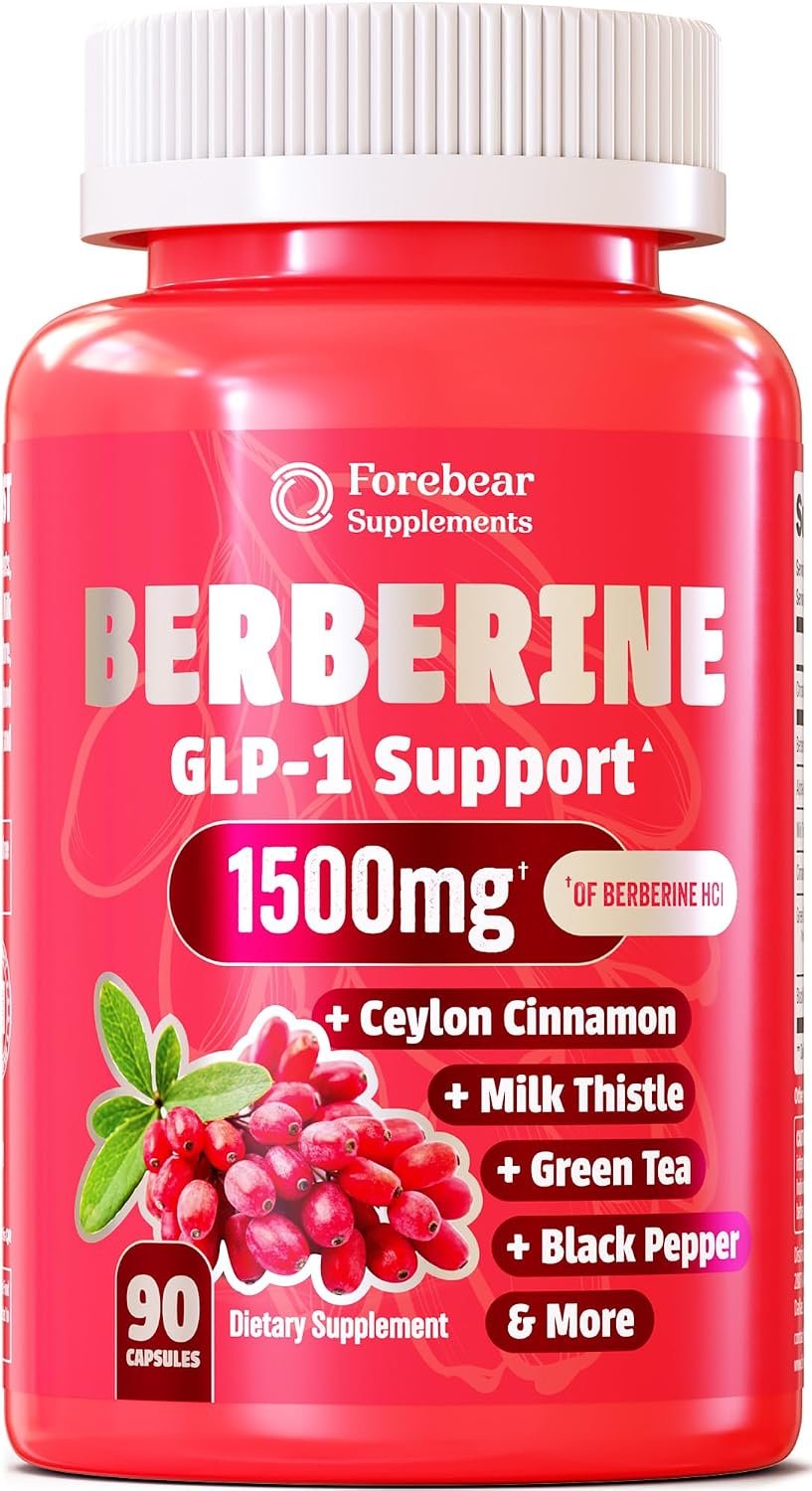 Berberine 1500mg GLP-1 Weight Loss Supplement Pills for Women & Men
