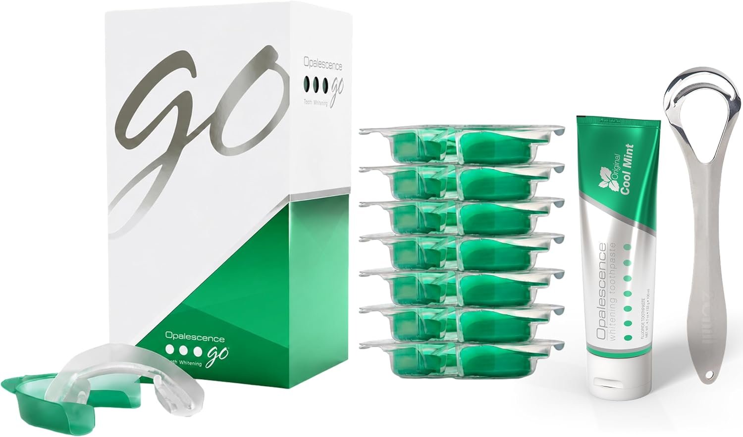Opalescence Go 15 Prefilled Teeth Whitening Trays (7qt) & Toothpaste 6238TS