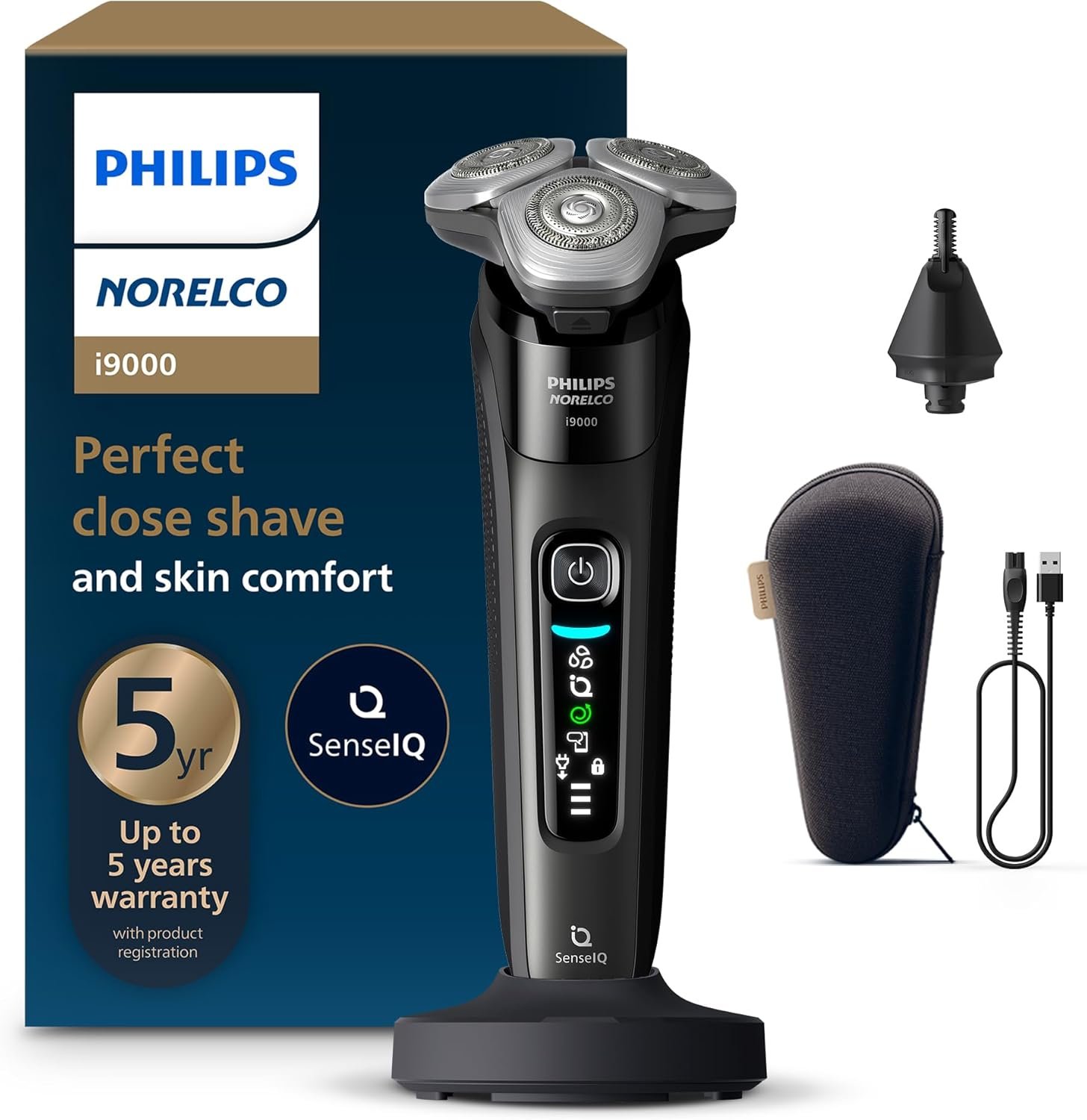 Philips Norelco i9000 Electric Shaver, Ink Black