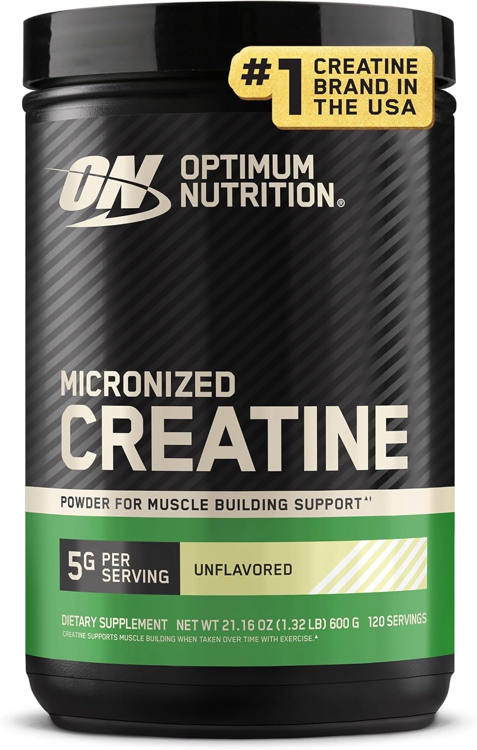 Optimum Nutrition Creatine Monohydrate Powder, Unflavored, 120 Servings