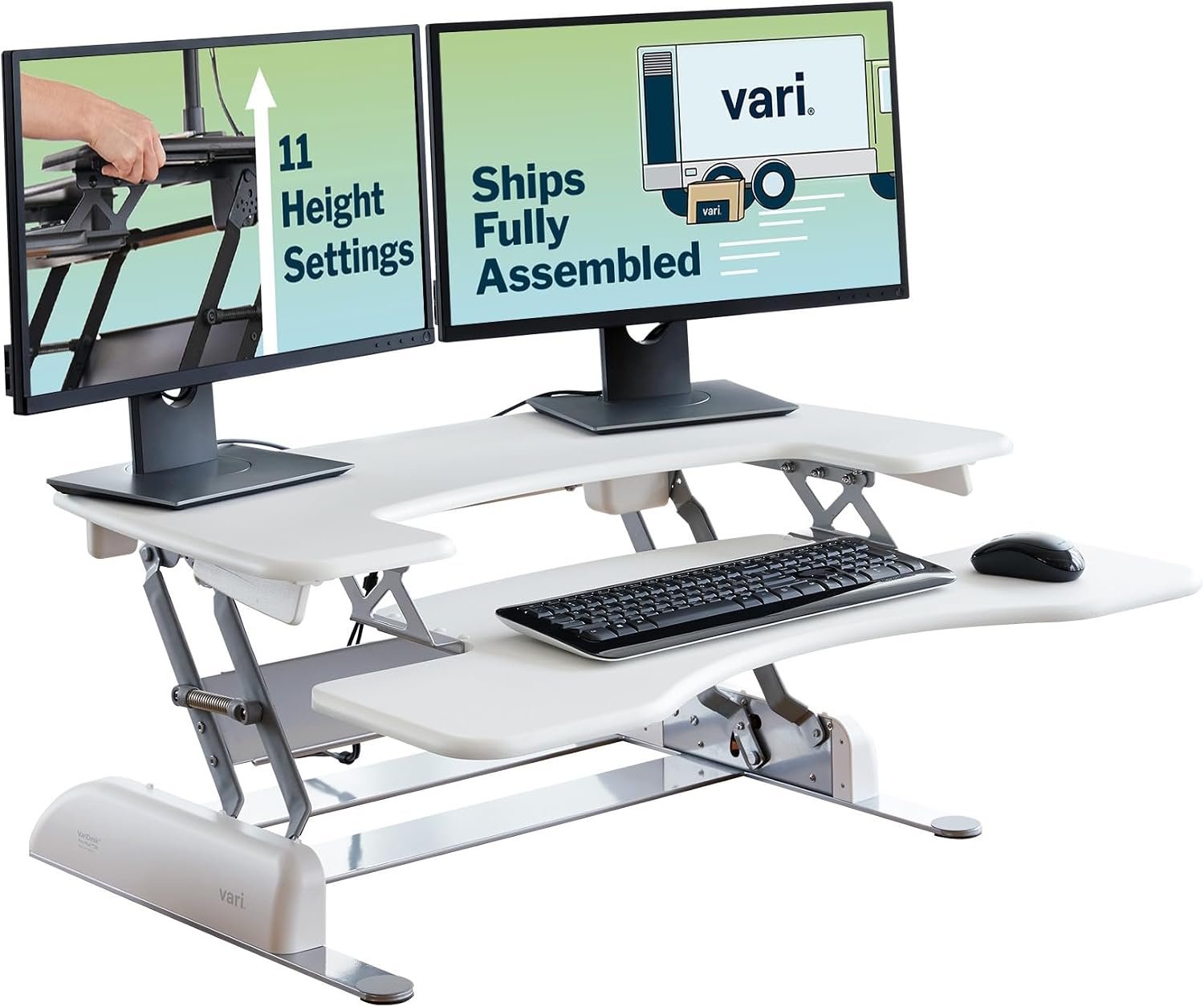 Vari Pro Plus 36 Standing Desk Converter – Spring-Loader Lift – White