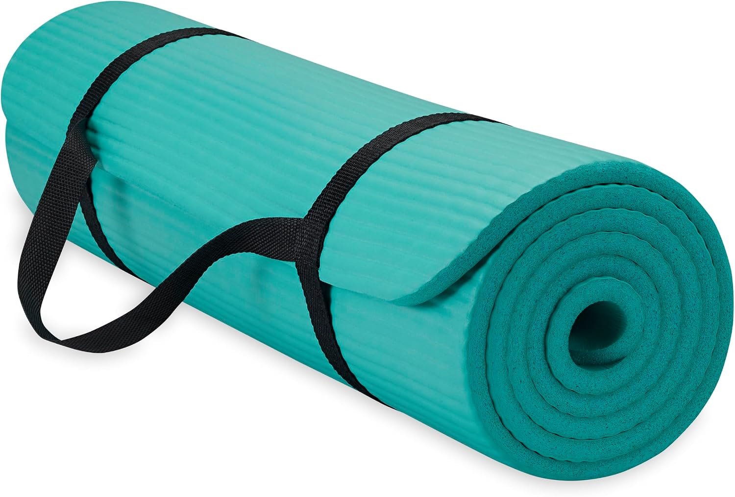 Gaiam Thick Yoga Mat, Exercise & Fitness Mat with Easy-Cinch Carrying Strap
