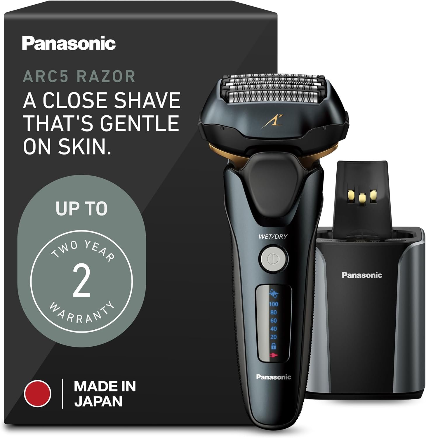 Panasonic ARC5 Electric Razor for Men, 5-Blade Electric Foil Shaver Wet Dry