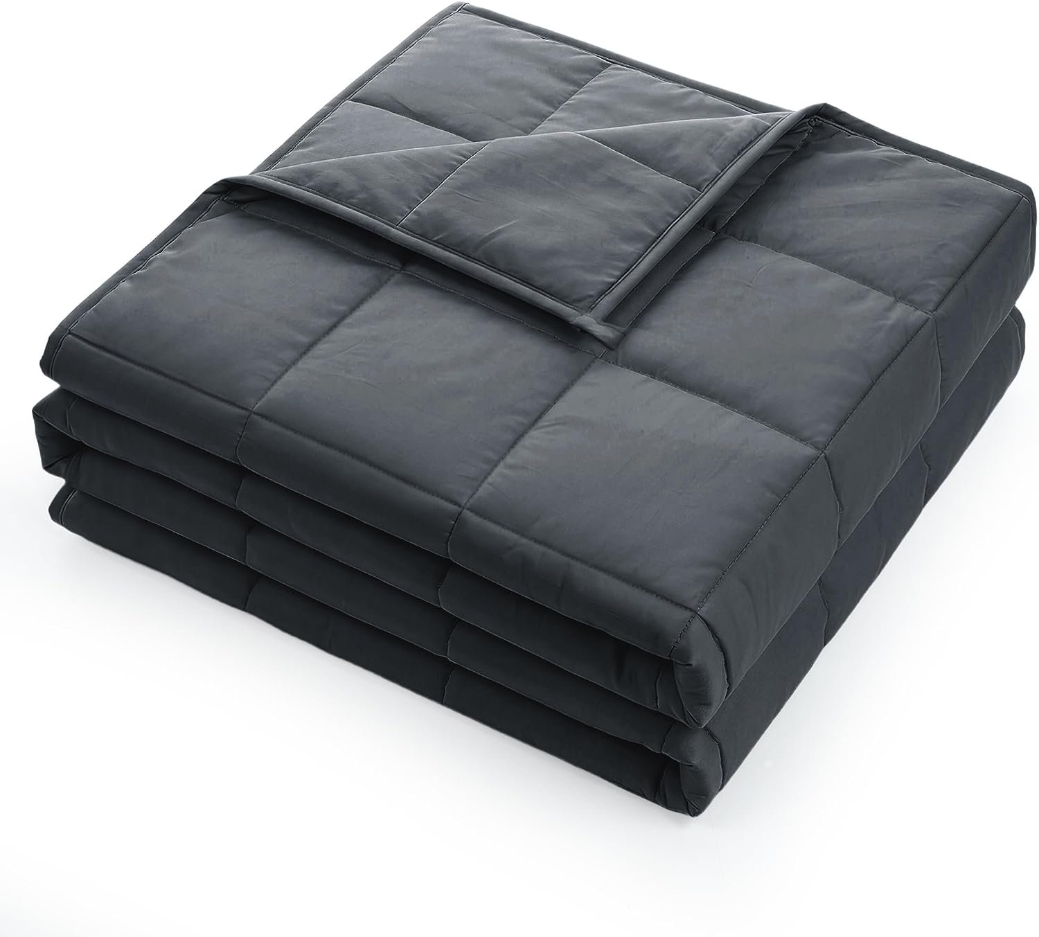Weighted Blanket 17 lbs with Glass Beads, Dark Grey