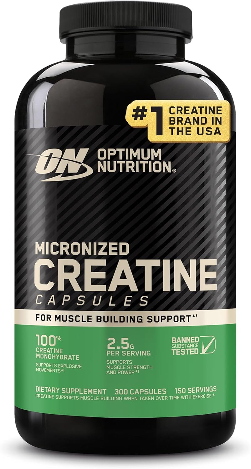 Optimum Nutrition Micronized Creatine Monohydrate Capsules, 300 Ct