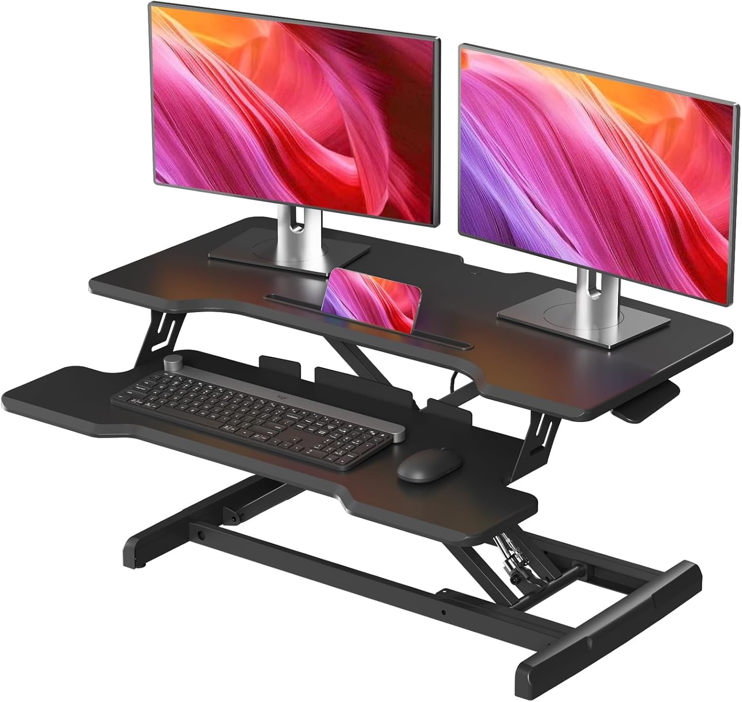 32″ Standing Desk Converter, Quick Sit to Stand Desk Riser