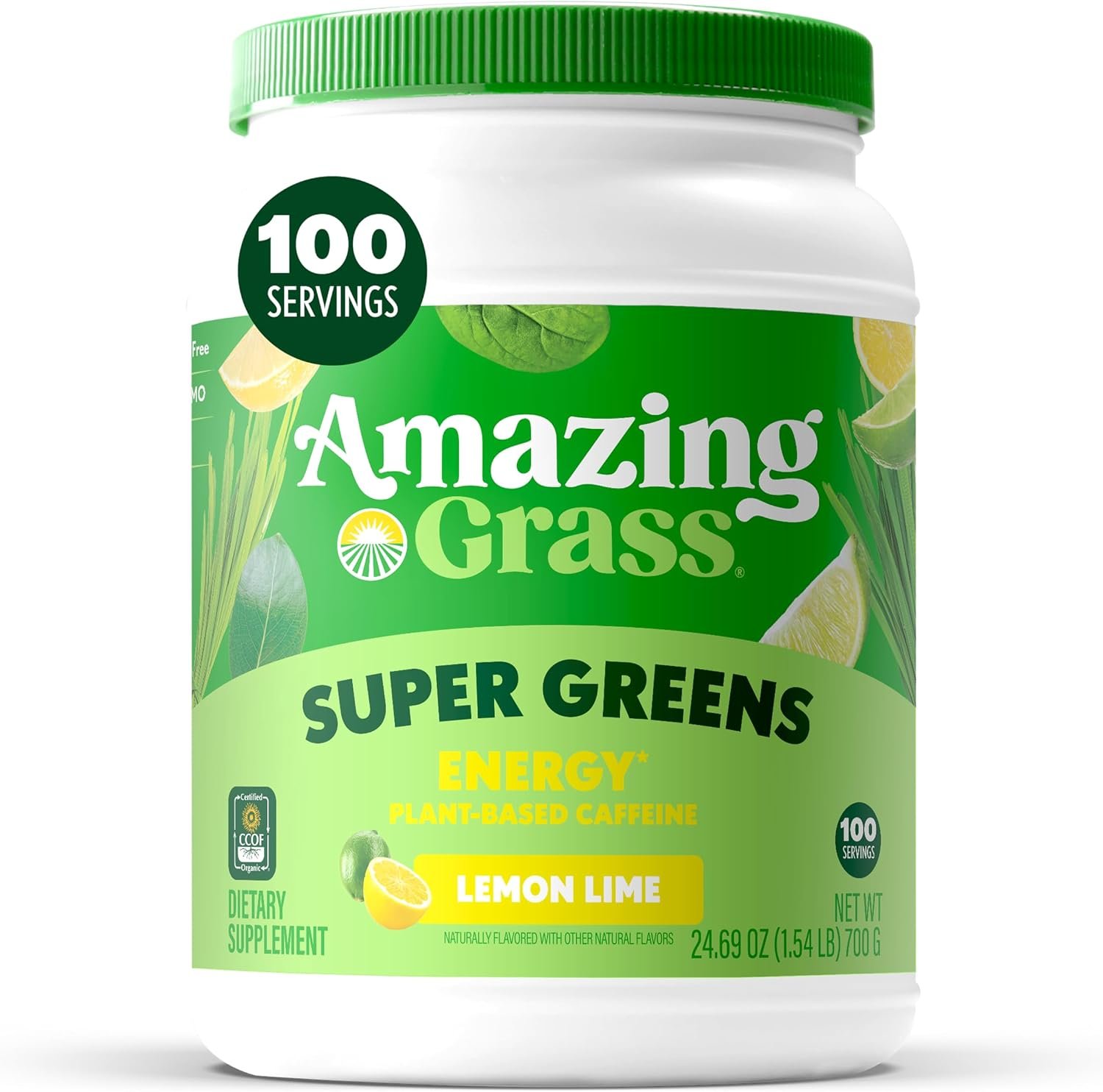 Amazing Grass Energy Green Superfood Powder, 24.7 oz, 100 Servings