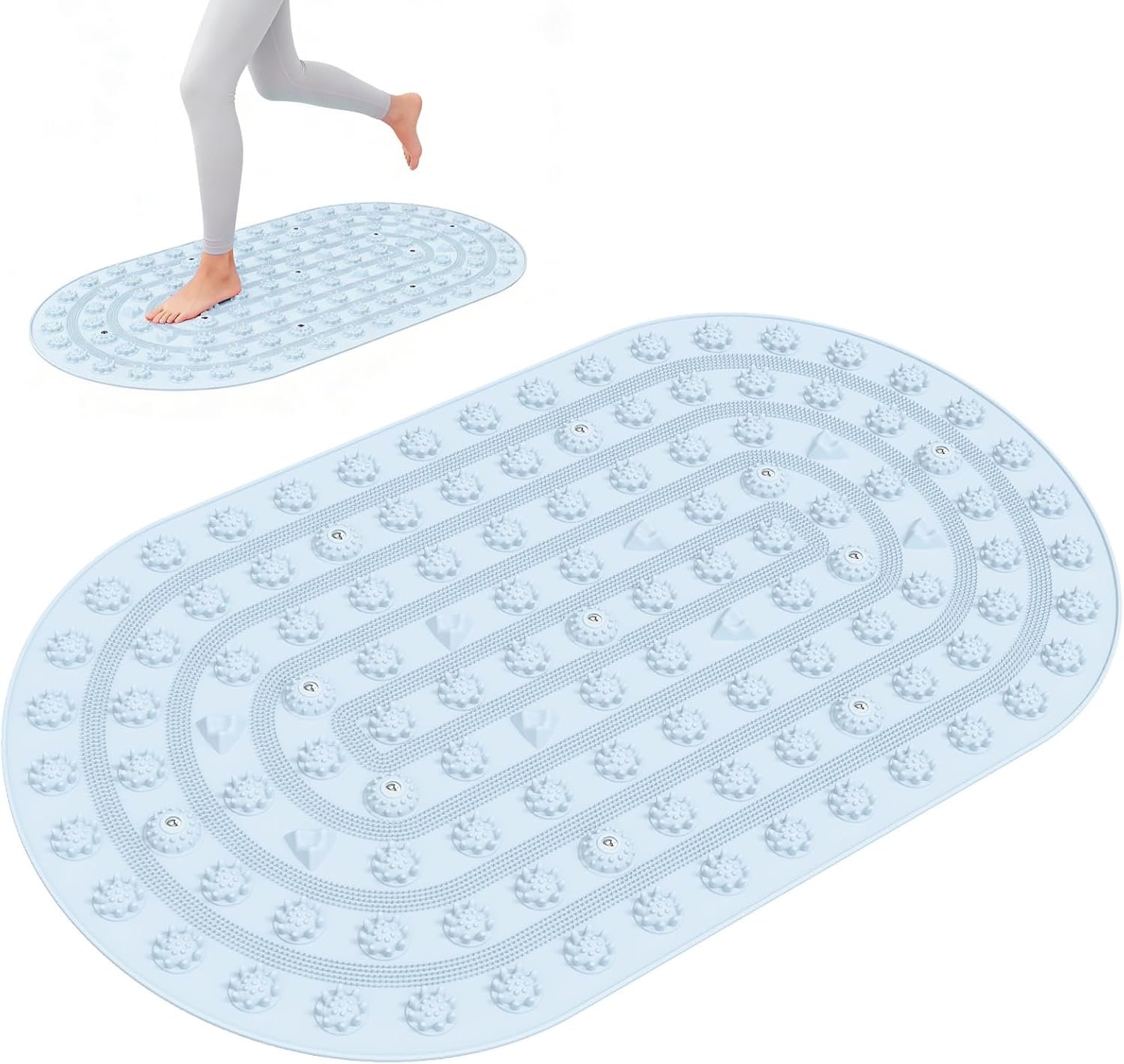 Silicone Acupressure Mat, XL Foot Massage Board with Magnetic Spike