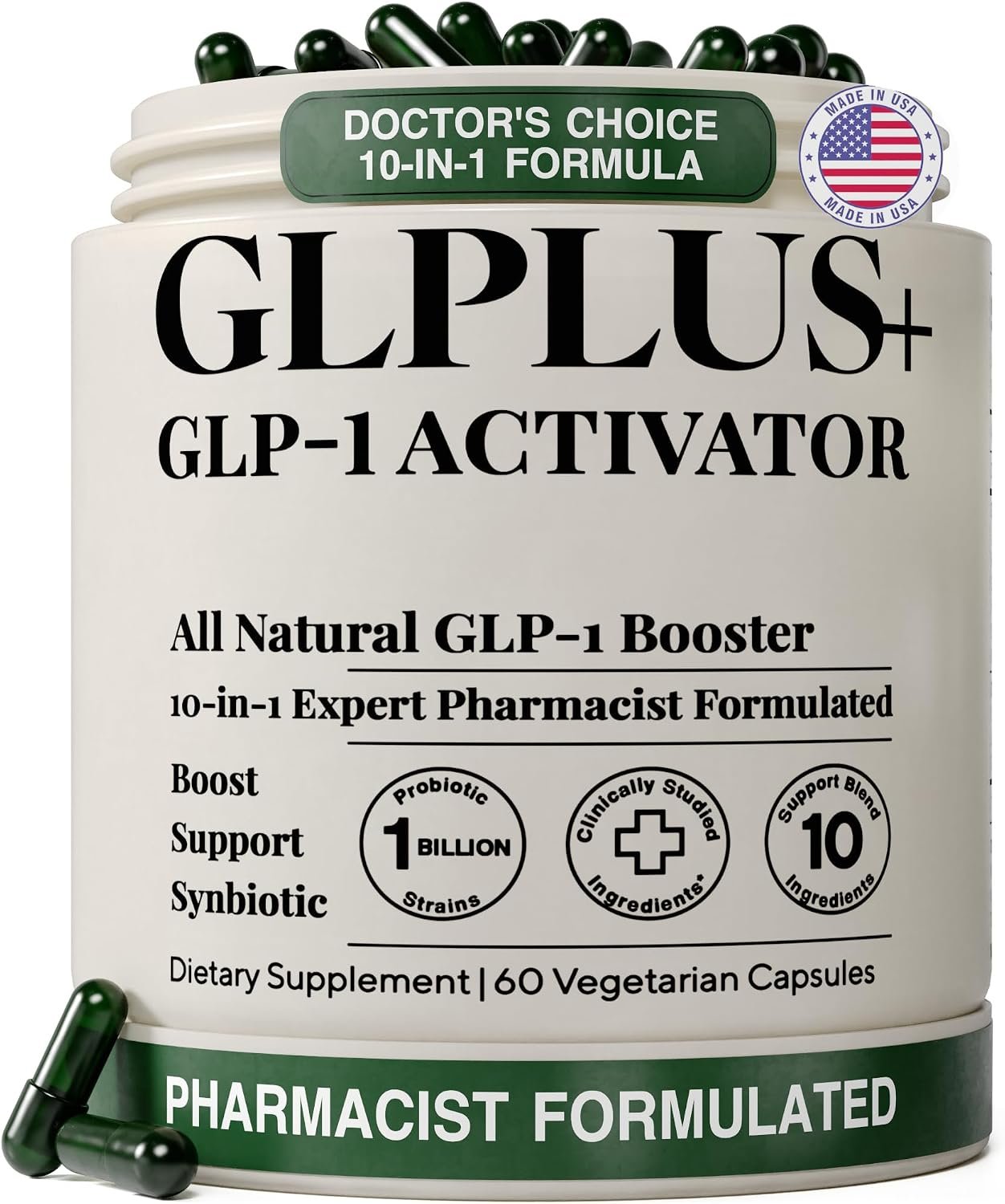GLP-1 Supplement for Weight Management & Appetite Suppressant, 60ct