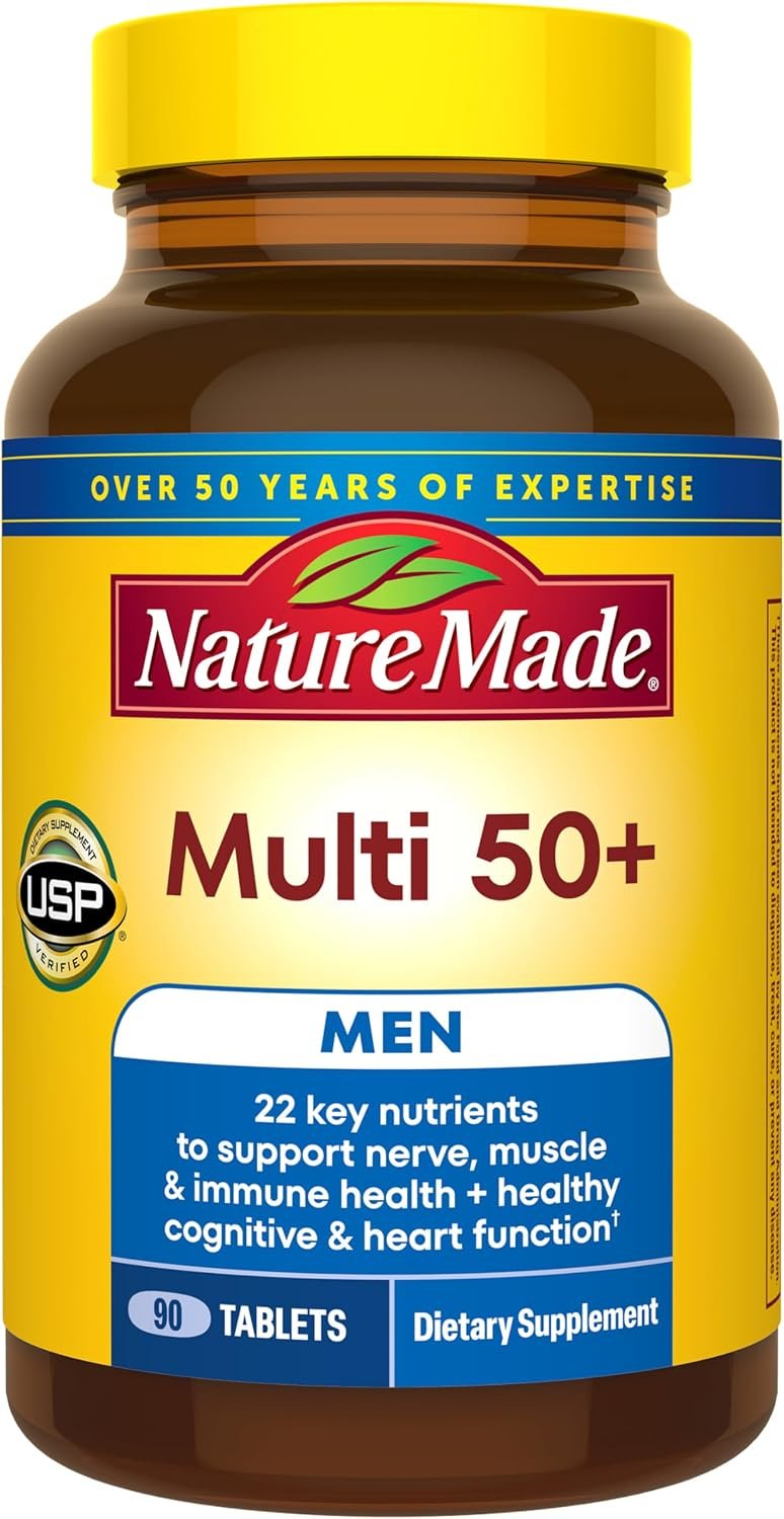 Nature Made Multivitamin for Men Over 50, Mens Multivitamins, 90 Tablets