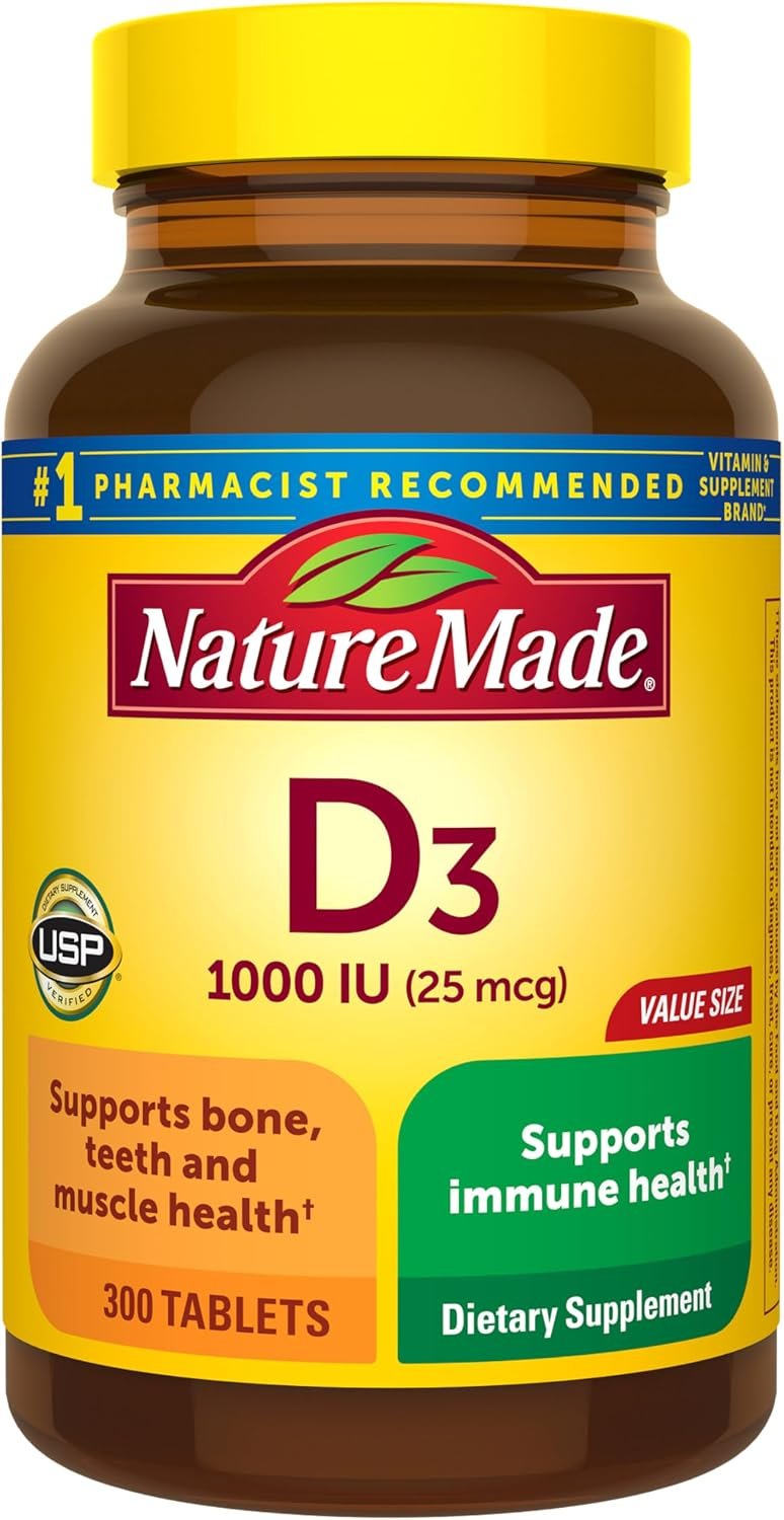 Nature Made Vitamin D3 1000 IU (25 mcg), 300 Vitamin D Tablets