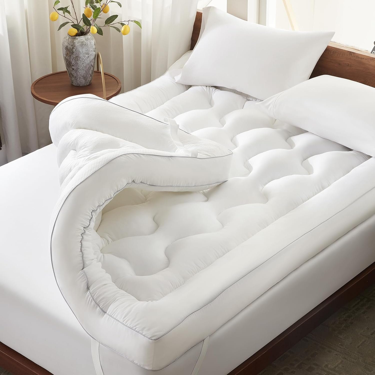 5 Inch Queen Memory Foam Mattress Topper Back Pain Relief White Queen Size