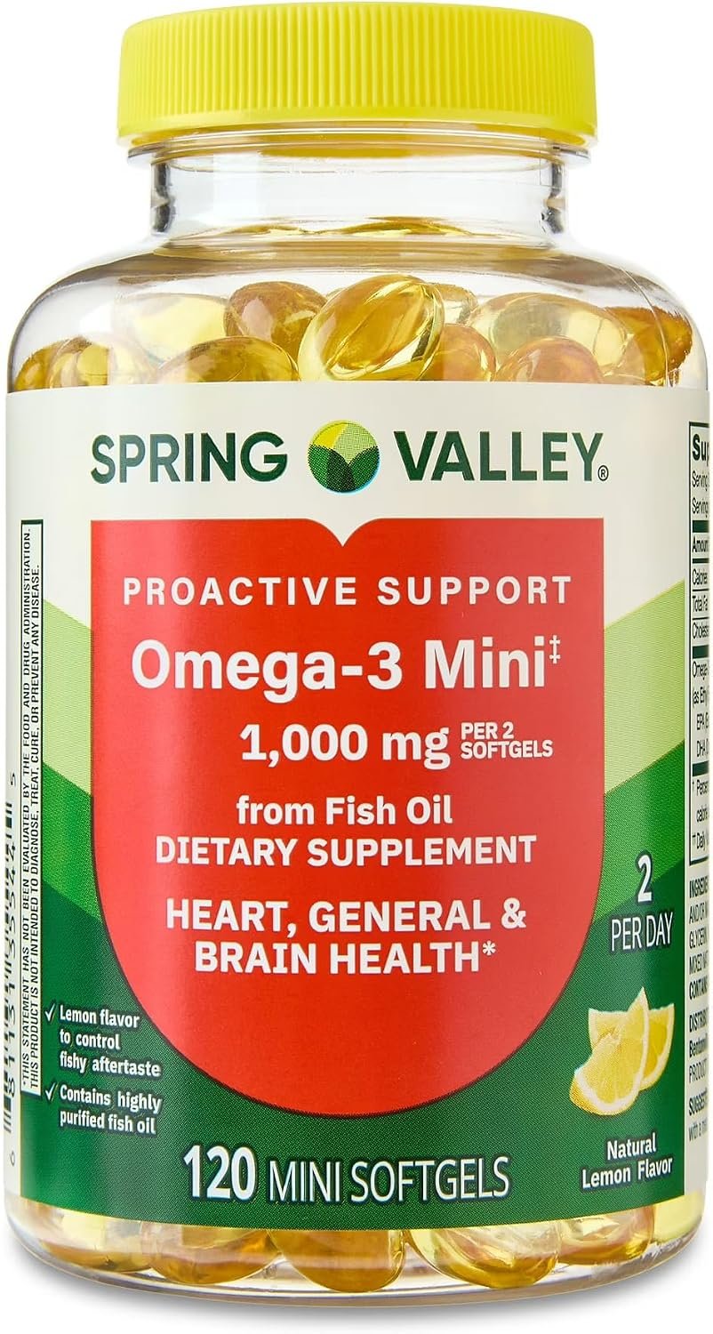 Convergence Proactive Support Omega-3 Mini from Fish Oil Dietary Supplement, 1000 mg, 120 Count