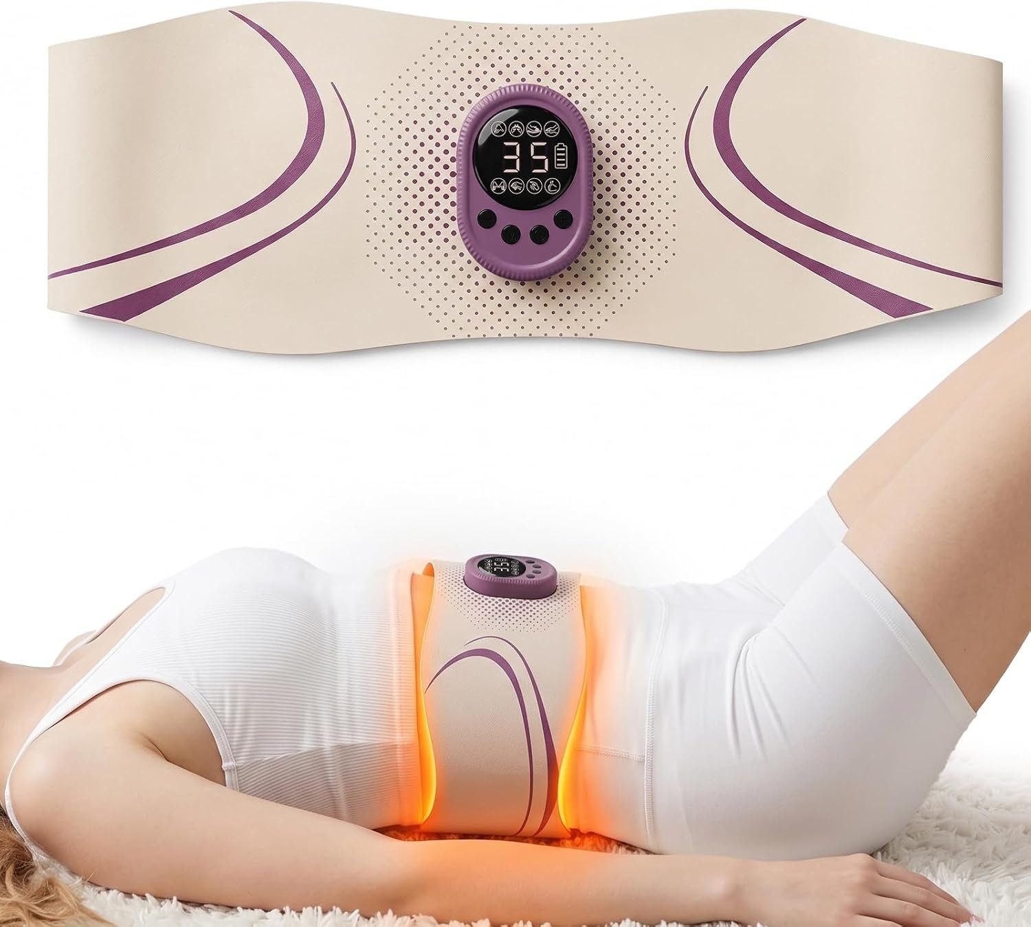Sciatica Pain Relief Device with Heat & Red Blue Light