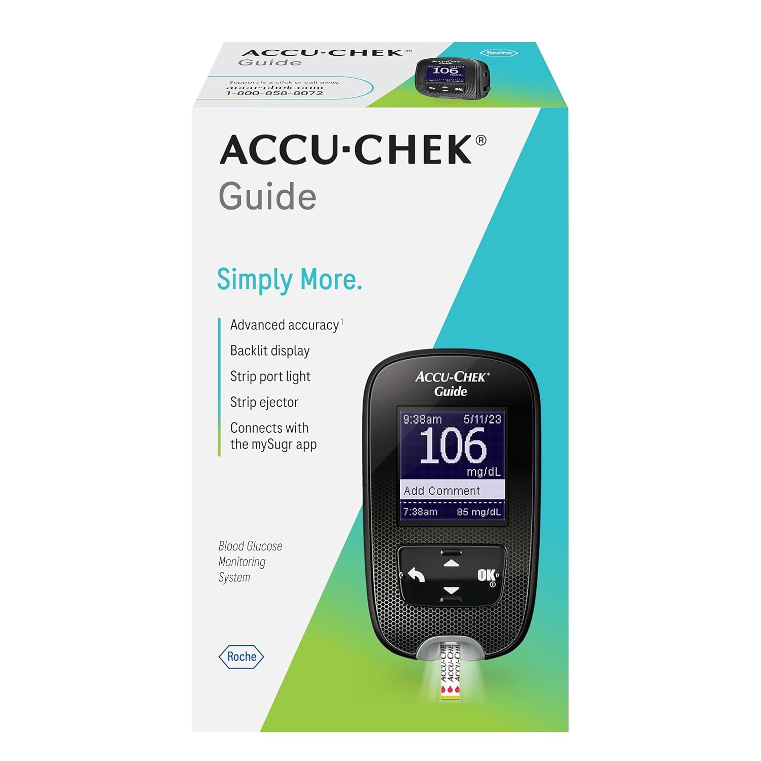 Accu-Chek Guide Diabetes Meter for Blood Glucose Monitoring