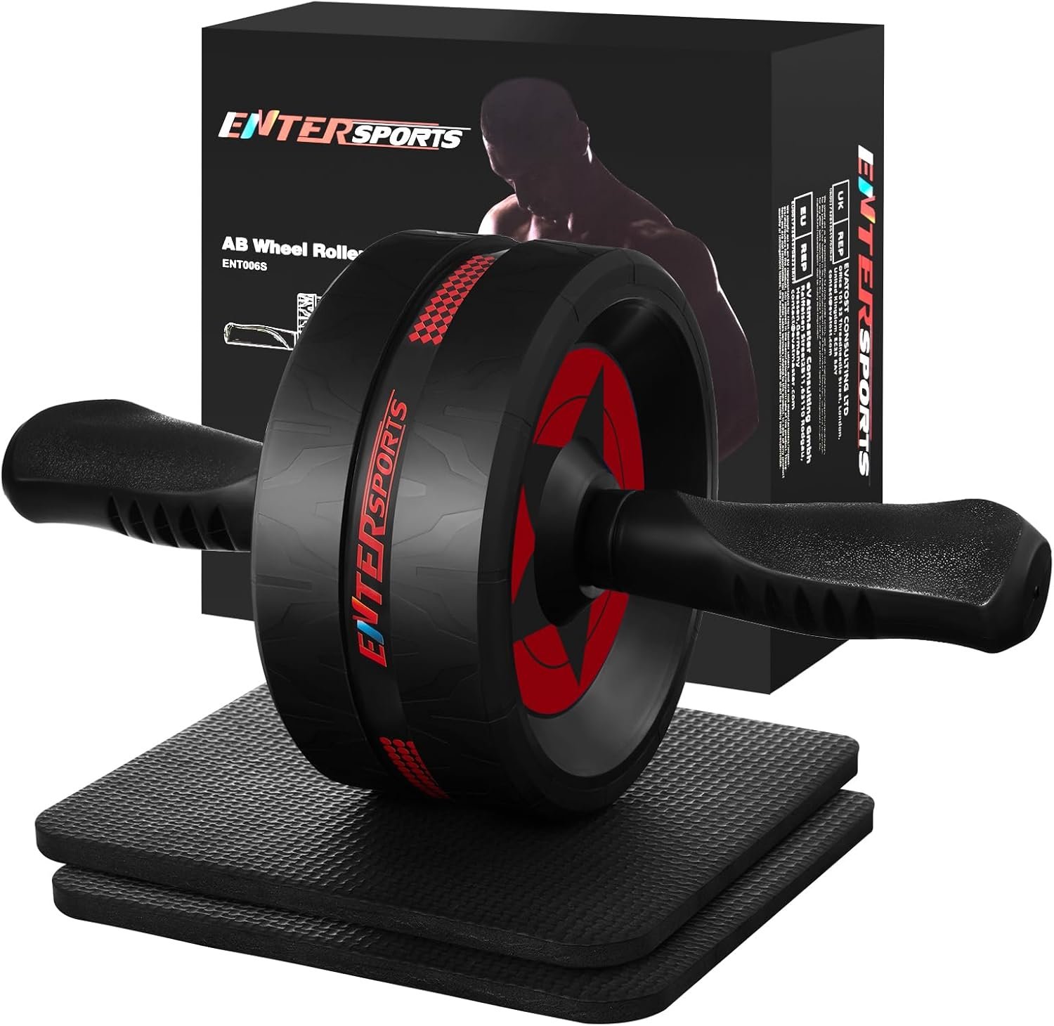 Ab Roller Wheel for Abs Workout with 2 Knee Pads for Home Gym