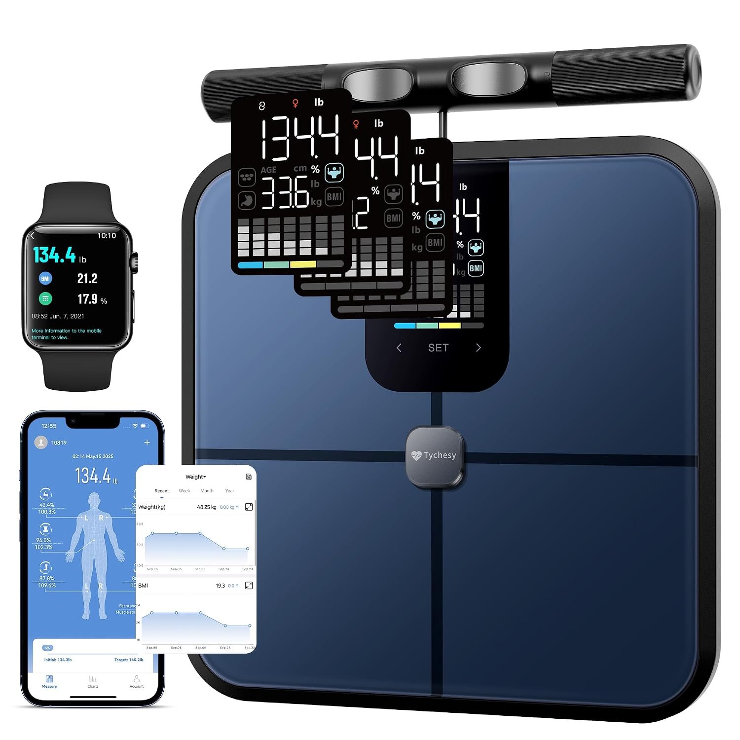 Smart Scale with Handle, 50+ Metrics with APP
