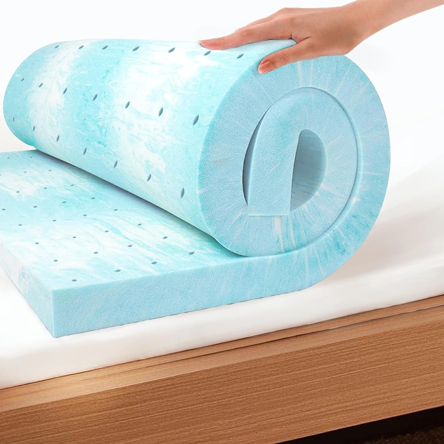 EGO 3 Inch Full Mattress Topper Gel Memory Foam for Pressure Relief