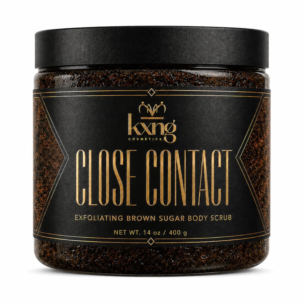 KXNG Cosmetics Brown Sugar Body Scrub – Exfoliating & Moisturizing, 14oz