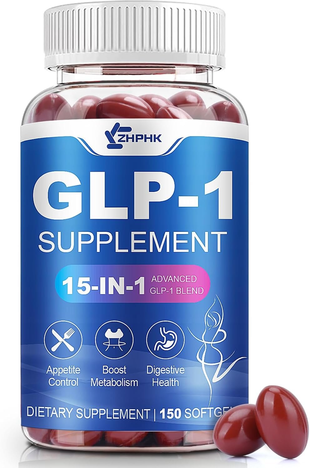 GLP-1 Supplement for Energy Gut Health, Hunger & Metabolism Support, 150pcs
