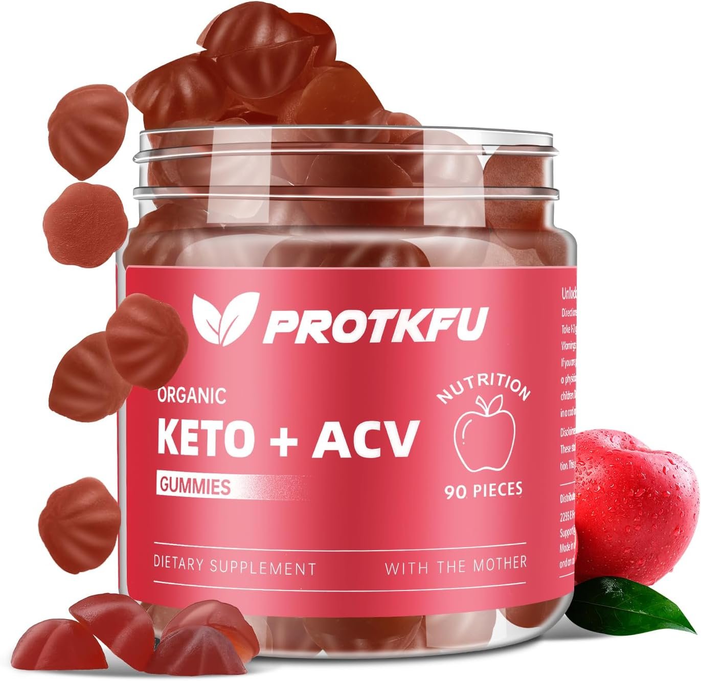 90 Count Keto ACV Gummies Advanced Weight Loss | Keto Supplements for Stomach Bloating, Gut Clean Support, ACV Keto Gummies for Weight Loss