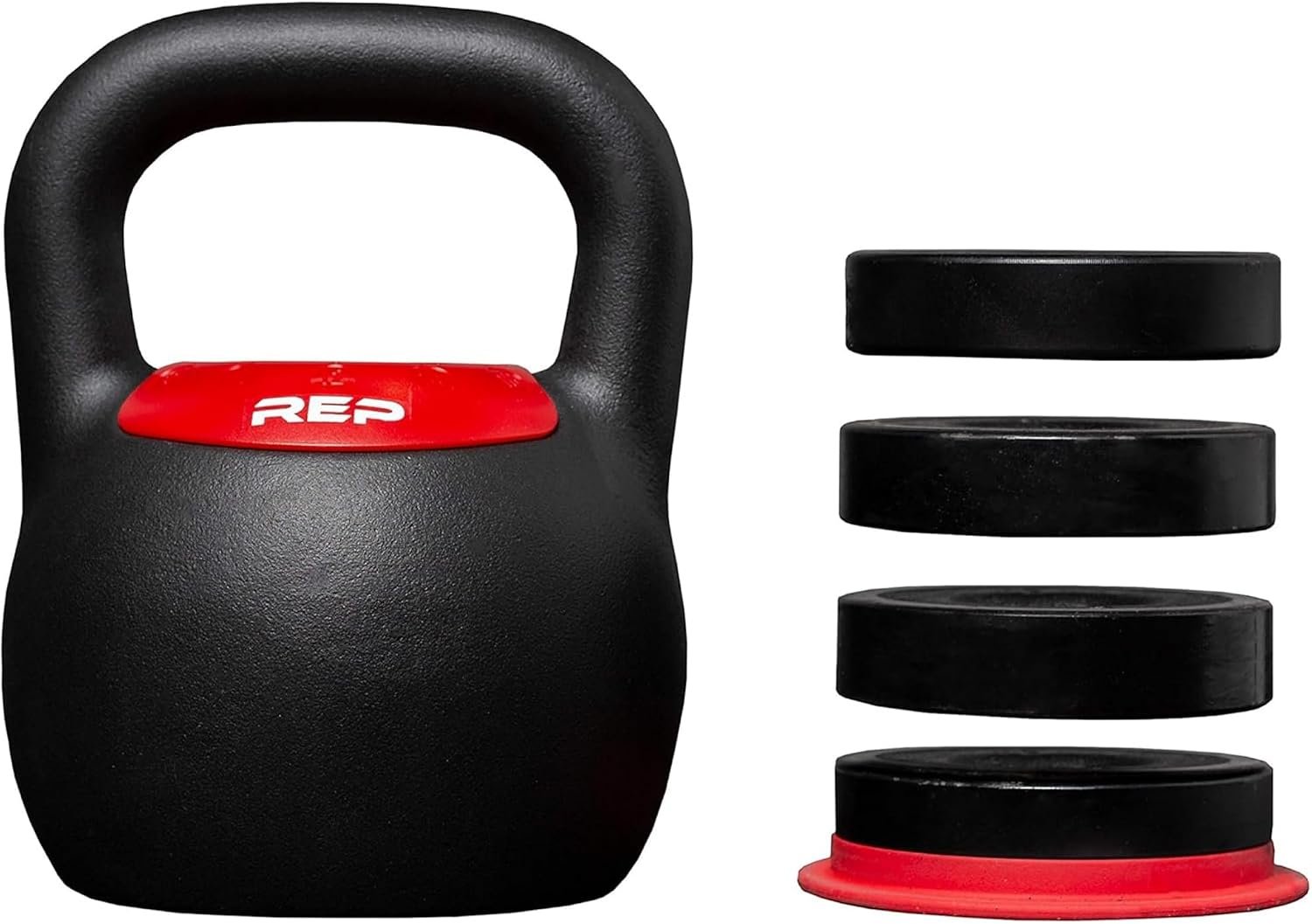 Rep Fitness Adjustable Kettlebell | Weight Set for Home Gym | Strength Training Equipment for Men & Women | Compact Steel Bell with Ergonomic Handle | Choose 16 kg, 24 kg or 40 lb Models