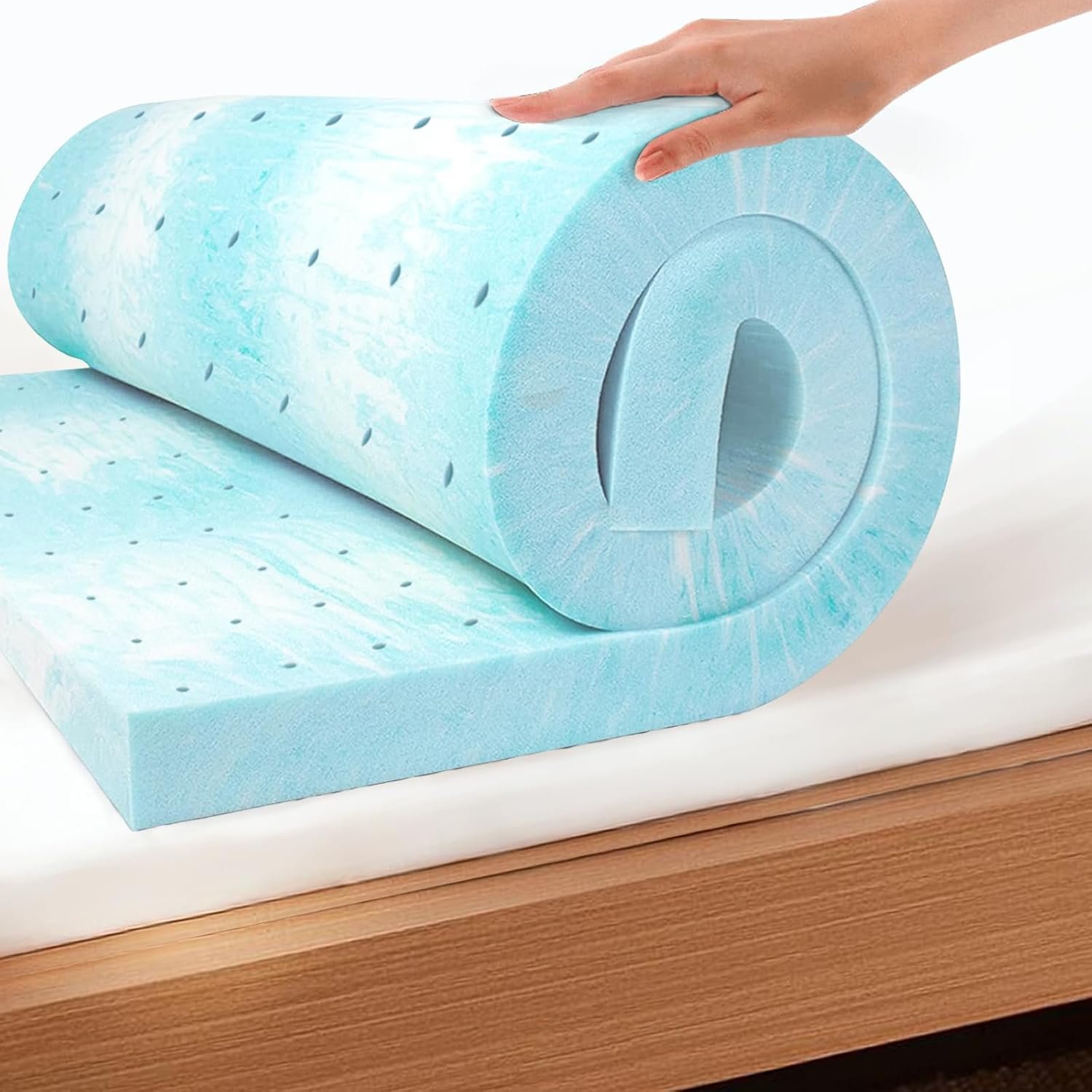 EGO 3 Inch Queen Mattress Topper Gel Memory Foam for Pressure Relief