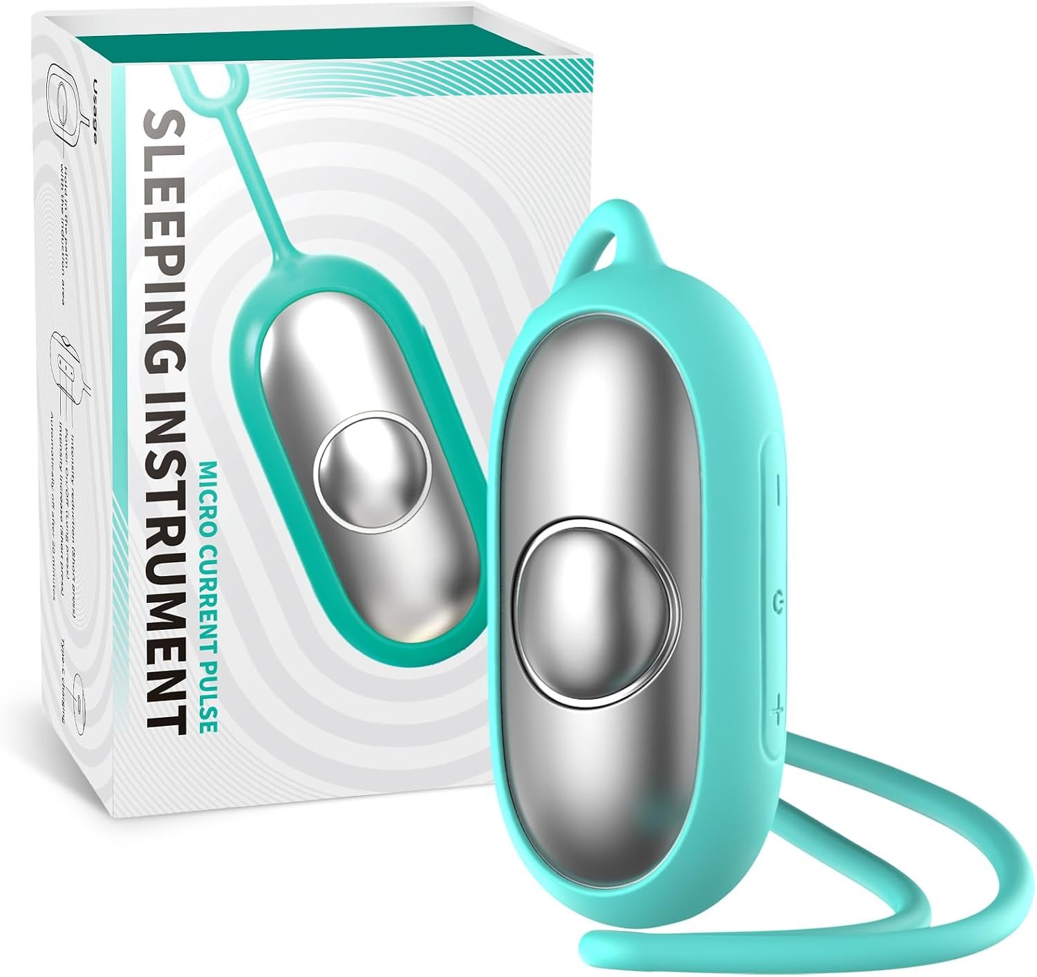 Handheld Relaxation Device for Adults & Kids – Portable Calming Tool with Gentle Pulse for Stress & Wind-Down, NOT Electric Shock, 8 Adjustable Levels, USB-C Rechargeable (Green)