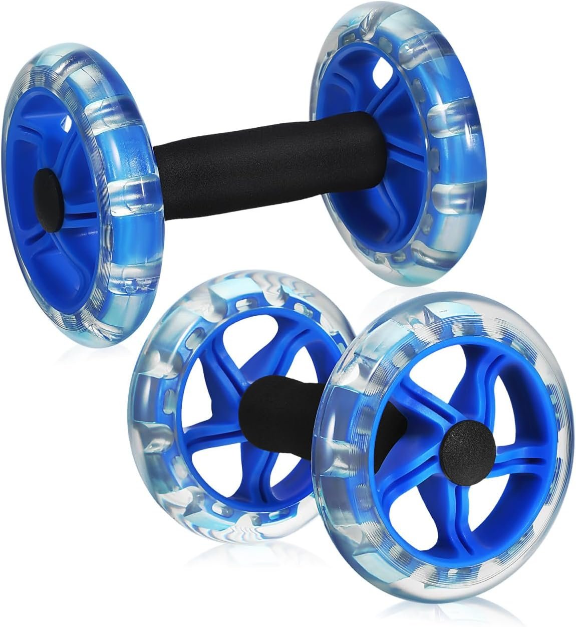 HEMOTON Ab Roller, Dual Wheel Ab Wheel for Core Workout Equipment, Blue