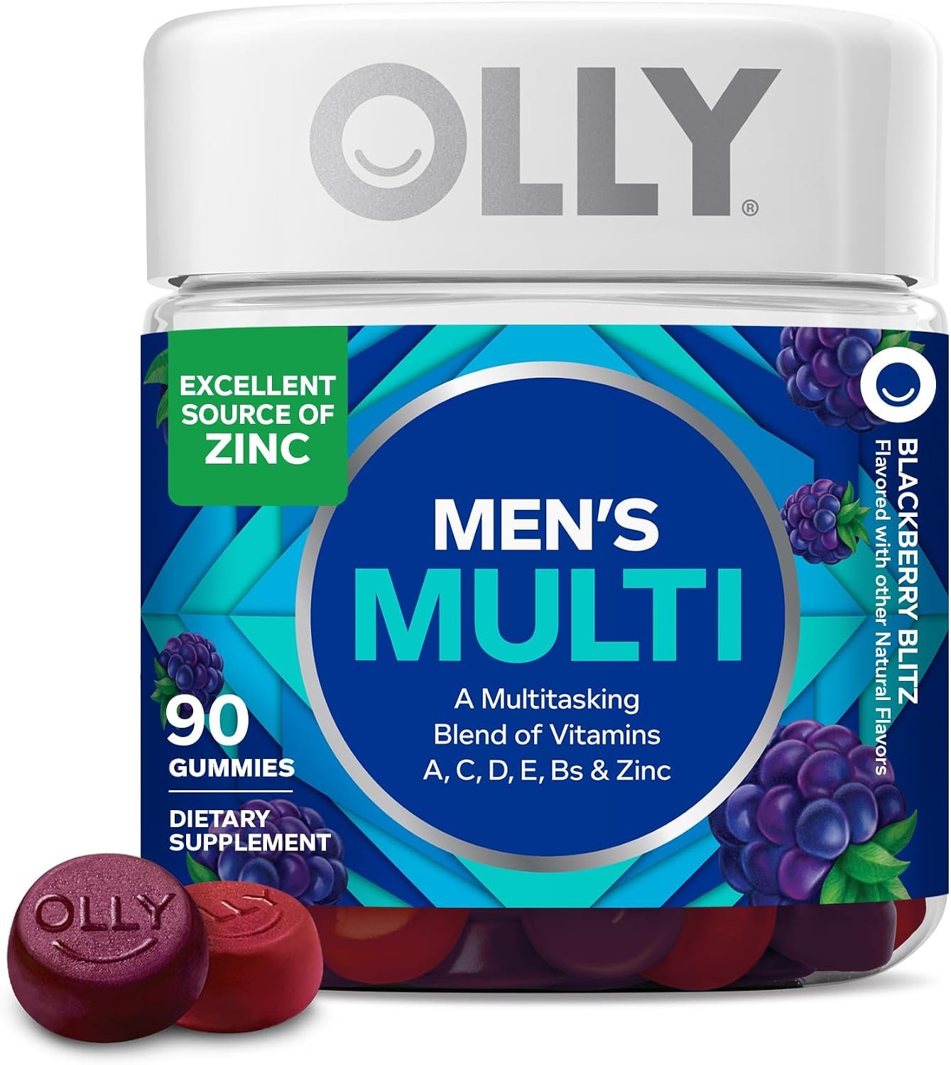 OLLY Men’s Multivitamin Gummy, Supports Overall Wellness,* – 90 Count
