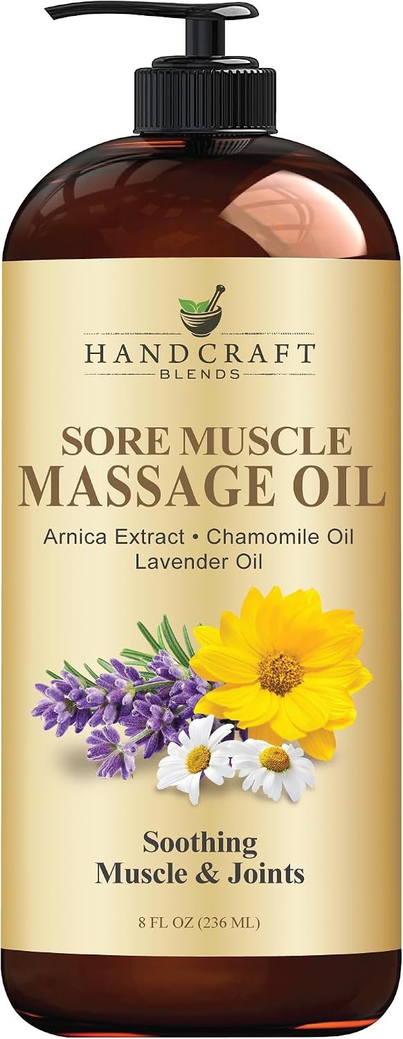 Handcraft Blends Sore Muscle Massage Oil – 8 Fl Oz