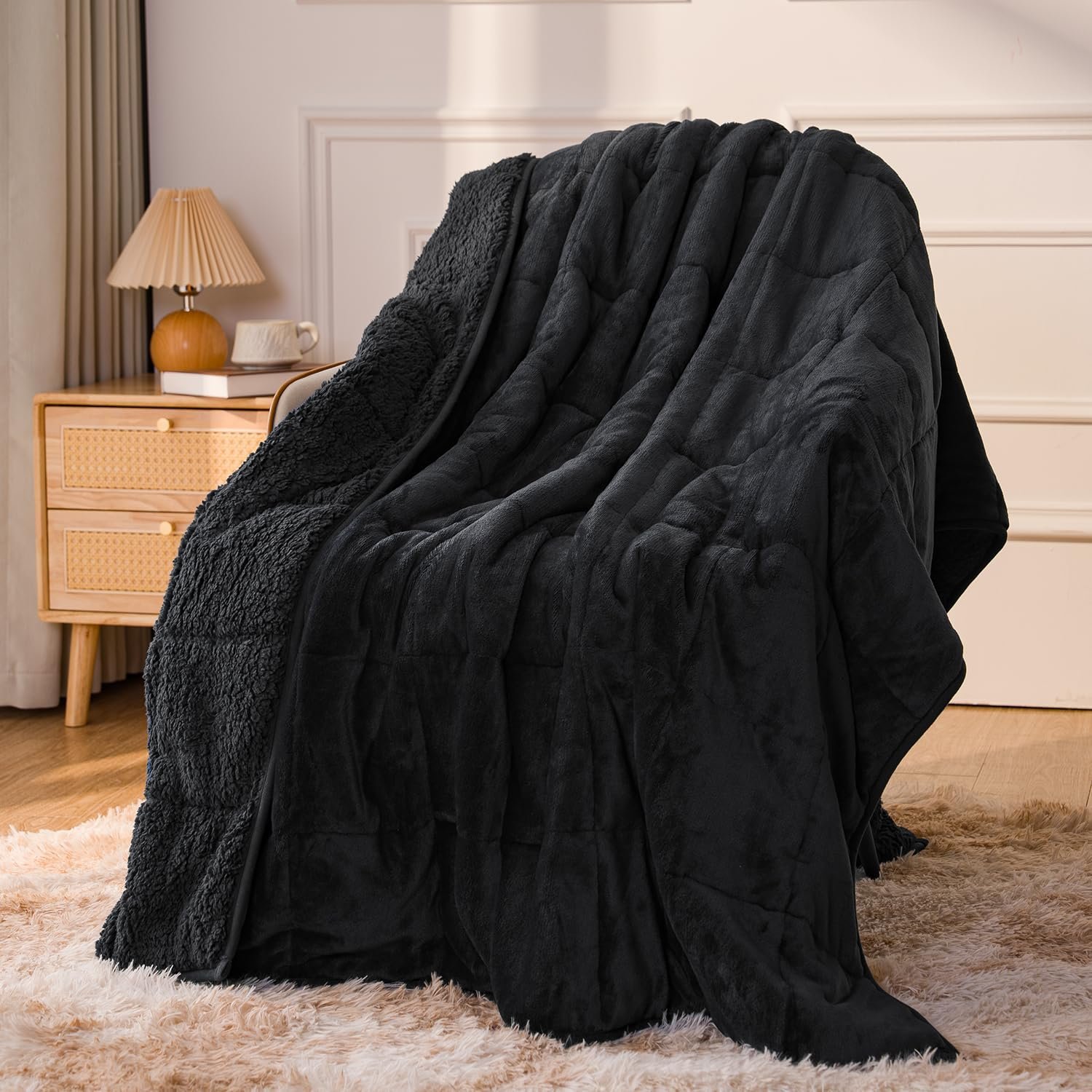 Sivio Weighted Blanket for Adult, Queen Size 15 lbs 60 x 80 Inches