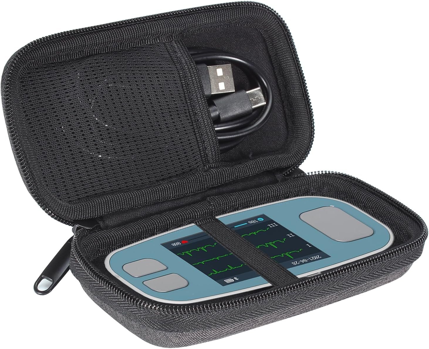 Hard Carrying Case Compatible with EMAY 6L Portable ECG Monitor
