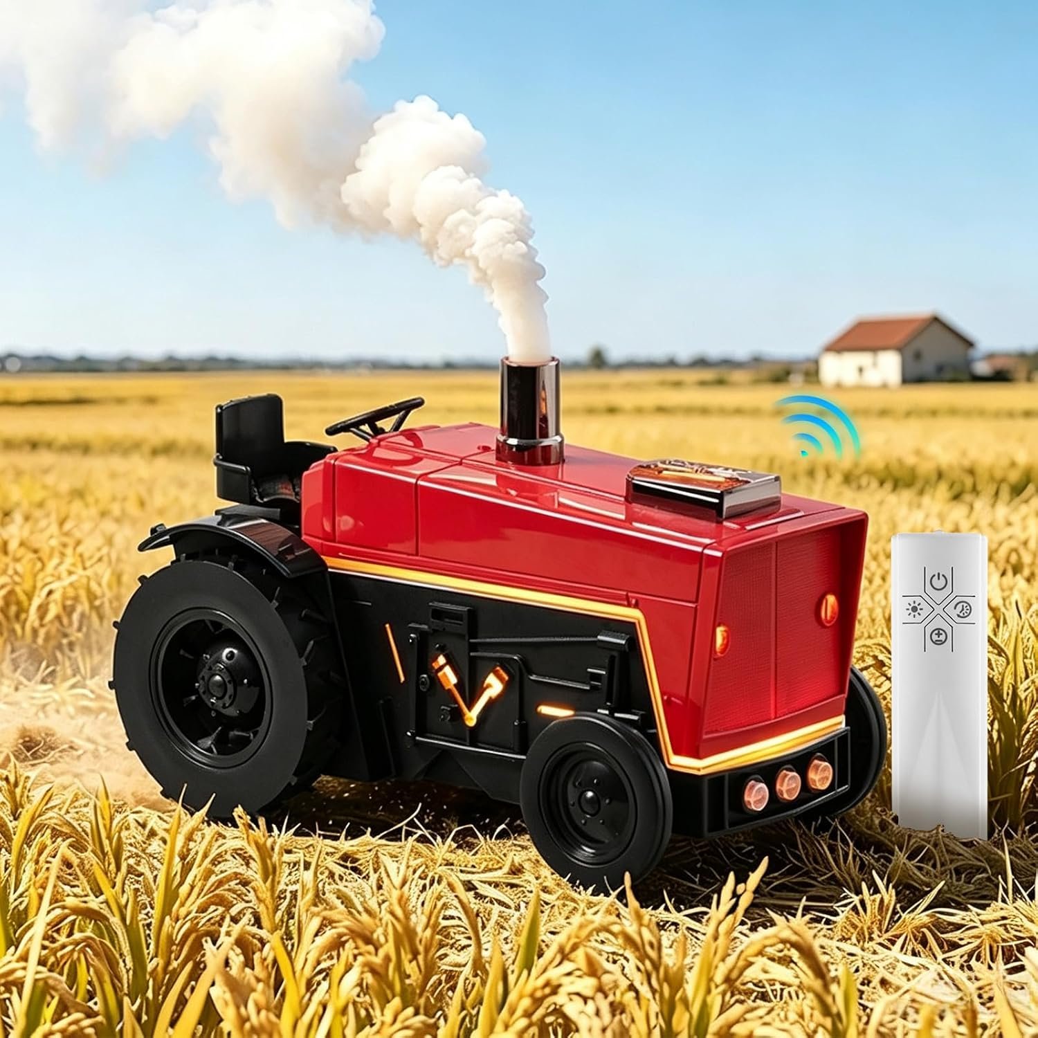 Tractor Aroma Diffuser Remote Control Cool Mist for Bedroom(Red)