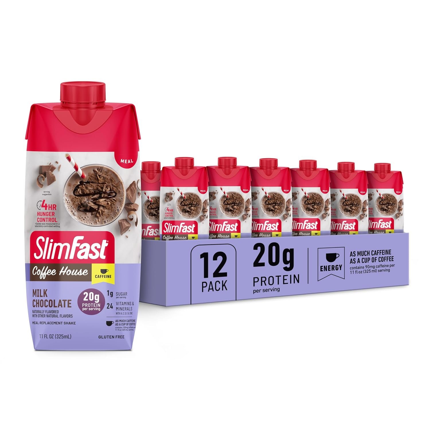 SlimFast Protein Shake, Milk Chocolate, 11 Fl Oz (Pack of 12)
