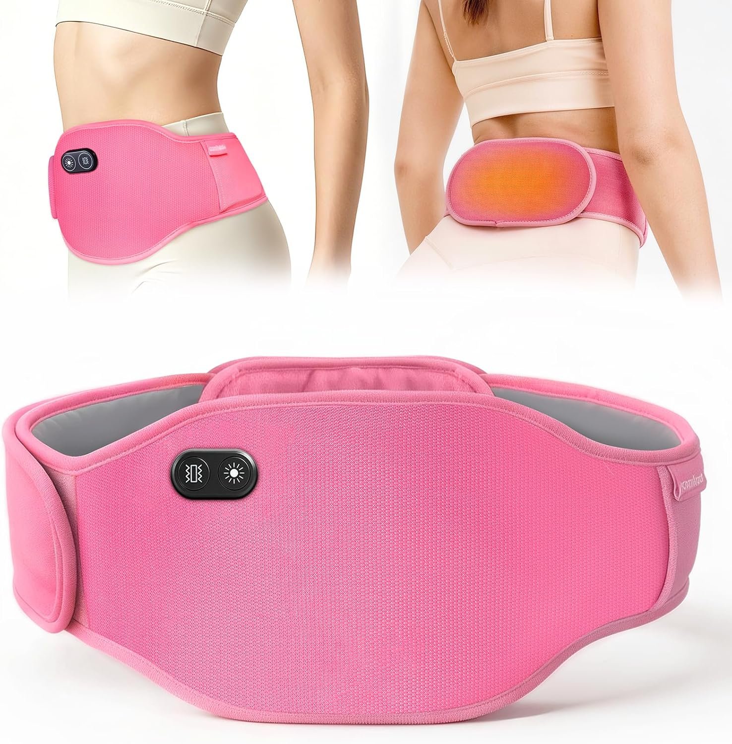 Portable Belly & Back Heating Pad for Period Cramps, Dual-Zone