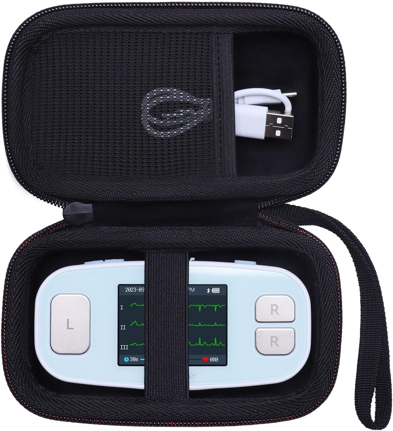 LTGEM Hard Case Compatible with EMAY 6L Portable ECG Monitor (Case Only)