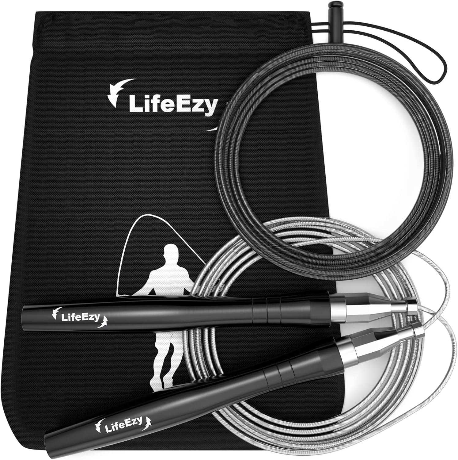 Jump Rope, High Speed Weighted Jump Rope – Premium Quality Tangle-Free – Self-Locking Screw-Free Design – Jump Ropes for Fitness – Skipping Rope for Workout Fitness, Crossfit & Home Exercises