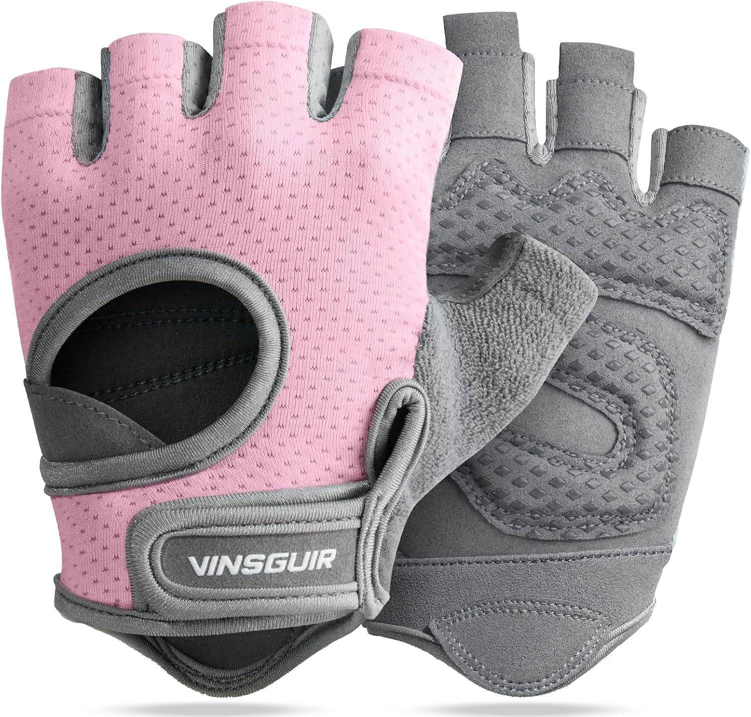 VINSGUIR Workout Gloves for Women and Men, Breathable & Padded Gym Gloves