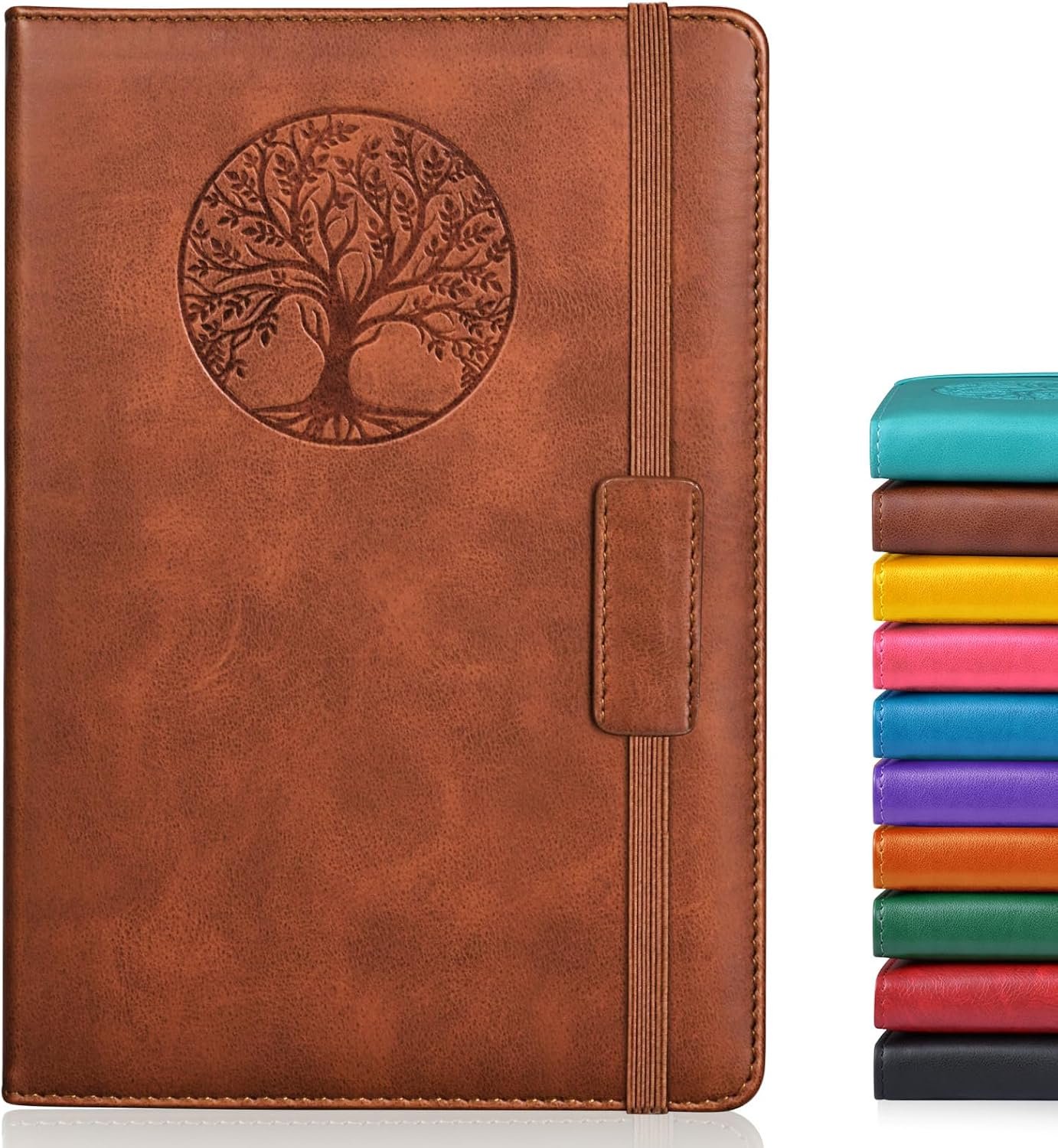 Biuwory Leather Journal Notebook,256 Thick Lined Pages,Hardcover 5.7″×8.3″