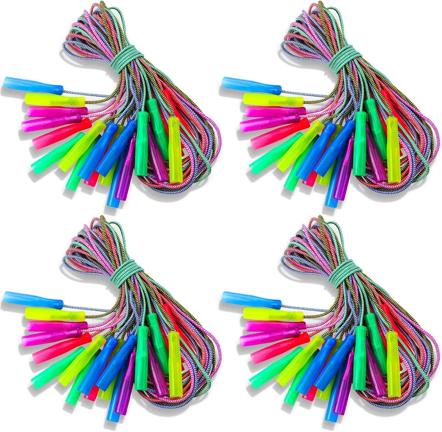 Honoson 100 Pcs Jump Ropes Bulk for Kids 7.8ft Adjustable,Multicolor