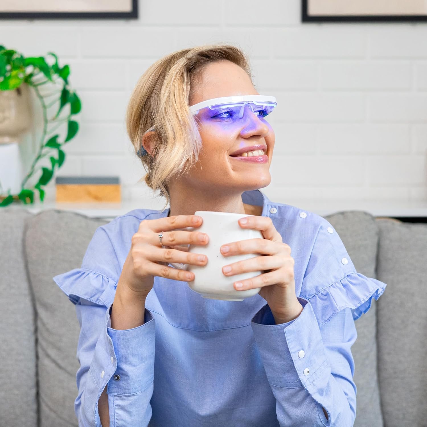 AYO: Premium Blue Light Therapy Glasses | Sleep Better, Boost Energy, Improve Mood | Portable Light Therapy Lamp | Circadian Rhythm Disruptions Linked to Sleep Problems, Winter Blues, Low Energy